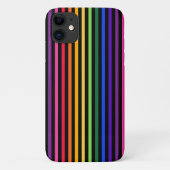 Regenboog en zwarte strepen Case-Mate iPhone case (Achterkant)