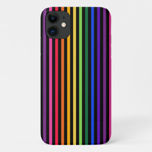 Regenboog en zwarte strepen Case-Mate iPhone case