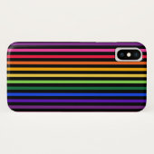 Regenboog en zwarte strepen Case-Mate iPhone case (Achterkant (horizontaal))