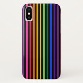 Regenboog en zwarte strepen Case-Mate iPhone case (Achterkant)