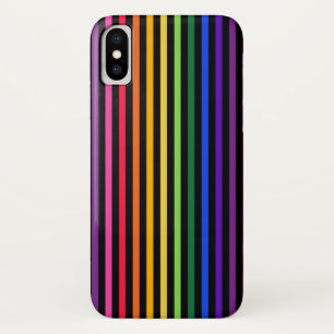 Regenboog en zwarte strepen Case-Mate iPhone case