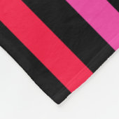 Regenboog en zwarte strepen fleece deken (Hoek)