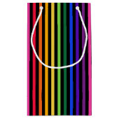 Regenboog en zwarte strepen klein cadeauzakje (Achterkant)