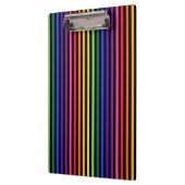 Regenboog en zwarte strepen klembord (Links)