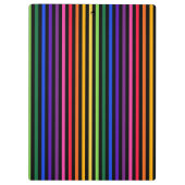 Regenboog en zwarte strepen klembord (Achterkant)