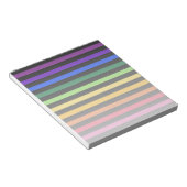 Regenboog en zwarte strepen notitieblok (Schuin)