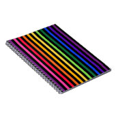 Regenboog en zwarte strepen notitieboek (Rechterzijde)