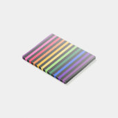 Regenboog en zwarte strepen post-it® notes (Schuin)