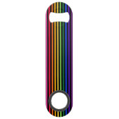 Regenboog en zwarte strepen speed flessenopener (Voorkant)