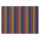 Regenboog en zwarte strepen tafelkleed (Voorkant (Horizontaal))