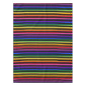 Regenboog en zwarte strepen tafelkleed (Voorkant)