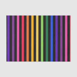 Regenboog en zwarte strepen tissuepapier