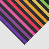 Regenboog en zwarte strepen tissuepapier (Detail)