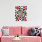 Regenboog Energie Starburst Fractale Kunst Canvas Afdruk (Insitu (Woonkamer))