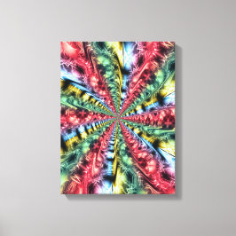 Regenboog Energie Starburst Fractale Kunst Canvas Afdruk
