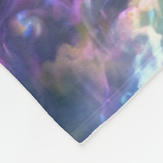 Regenboog Engel en Gedicht Fleece Deken (Hoek)