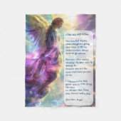 Regenboog Engel en Gedicht Fleece Deken (Voorkant)