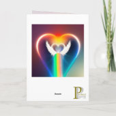 Regenboog Engel Hart Groetkaart/Notitiekaart Kaart (Achterkant)