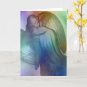 Regenboog Engel Wenskaart Kaart (Gele Bloem)