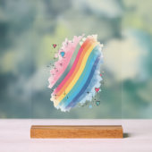 Regenboog esthetische vibes acryl bord (Neutraal)