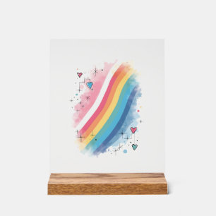 Regenboog esthetische vibes acryl bord