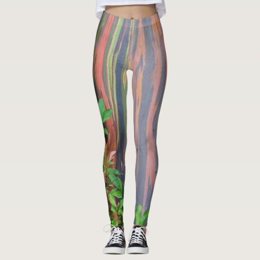 Regenboog Eucalyptus Boom Leggings (Voorkant)