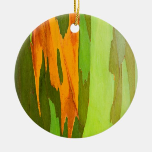 Regenboog Eucalyptusschors, Hawaii Keramisch Ornament (Voorkant)