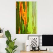 Regenboog Eucalyptusschors, Hawaii Poster (Thuiskantoor)