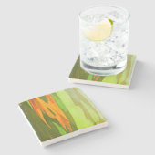 Regenboog Eucalyptusschors, Hawaii Stenen Onderzetter (Zijkant)