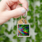 Regenboog Explosie Sleutelhanger (Hand)
