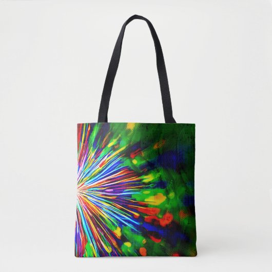 Regenboog Explosie Tote Bag (Voorkant)