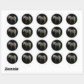 Regenboog Ezel Ronde Sticker (Vel)