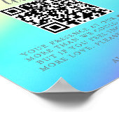 Regenboog Fade Custom Bruiloft Huwelijksreis Fond Poster (Hoek)