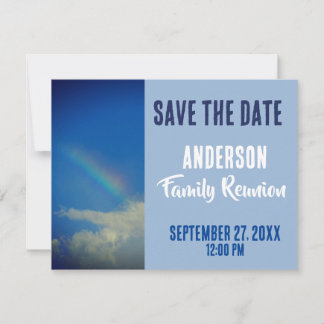 Regenboog Familie Reünie Save The Date Kaart