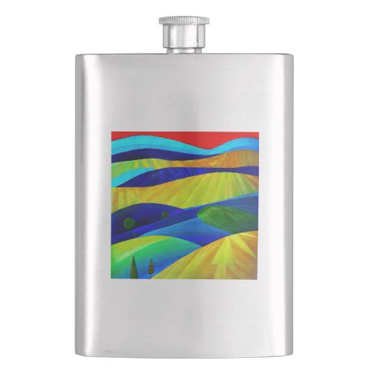 Regenboog Fantasie Heuvellandschap Flacon (Voorkant)