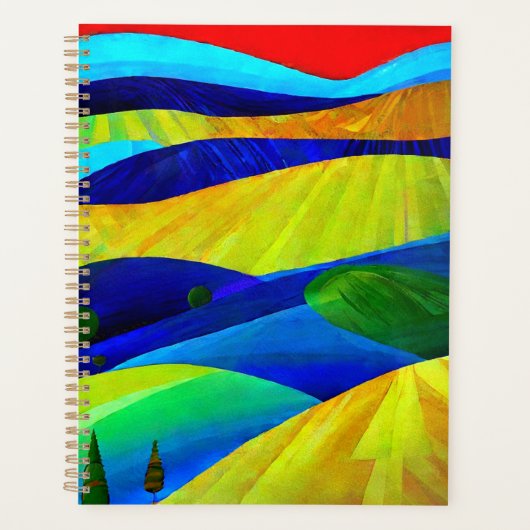 Regenboog Fantasie Heuvellandschap Planner (Voorkant)