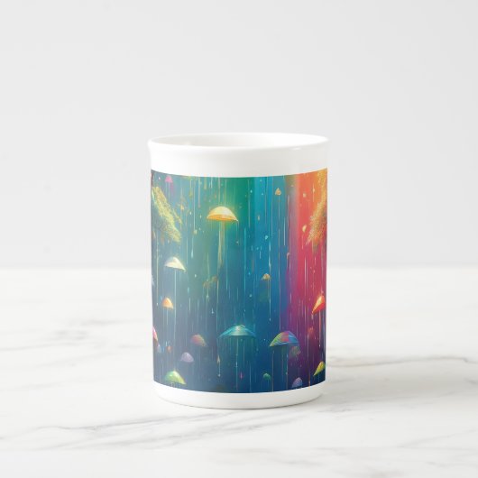 Regenboog Fantasie Porselein Kop (Voorkant)