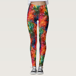 Regenboog Fantasie Zeemeermin Schubben Leggings