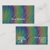 Regenboog Faux iriserende opaal achtergrond Visitekaartje (Voorkant / Achterkant)