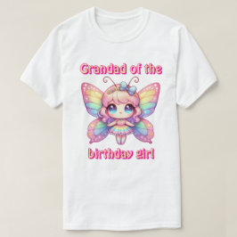  Regenboog fee vlinder Opa van het meisje dat jari T-shirt