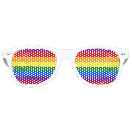 Regenboog Feest Zonnebril (Voorkant)