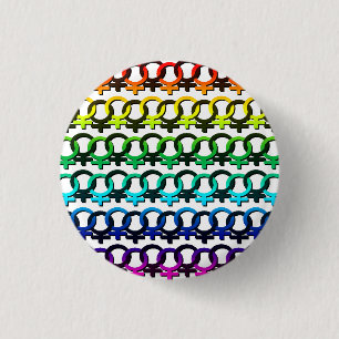 Regenboog Feministisch Symbool - Community Keten p Ronde Button 3,2 Cm