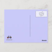 Regenboog fiets koele kleuren briefkaart (Achterkant)