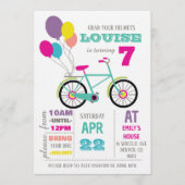 Regenboog Fiets Verjaardagsfeest Kaart (Voorkant)