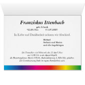 regenboog fijn minimaal herdenkingsaankondiging  (Binenzijde Horizontaal (Onderkant))