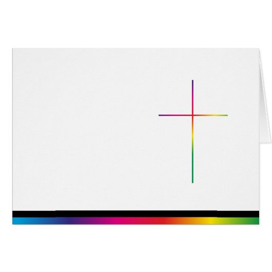 regenboog fijn minimaal herdenkingsaankondiging  (Voorkant Horizontaal)
