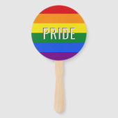 Regenboog Flag aangepaste tekst fan set Handwaaier (Voorkant)