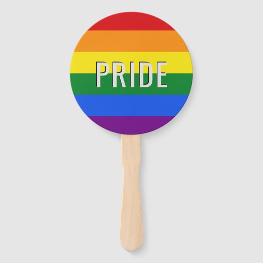 Regenboog Flag aangepaste tekst fan set Handwaaier (Voorkant)