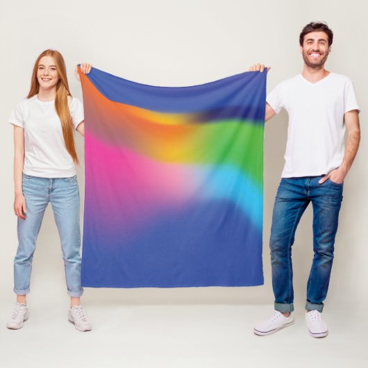 Regenboog Fleece Deken (In situ)