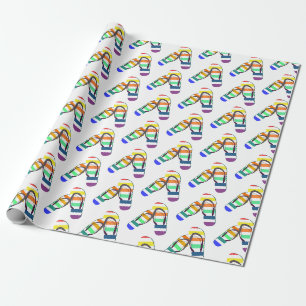 regenboog flip-flops ontwerp cadeaupapier